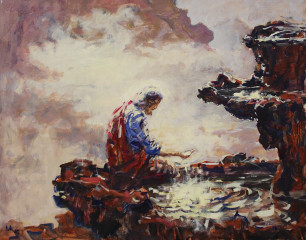 Христос в пути, 2010 Холст, акрил 80,0Х100,0 см