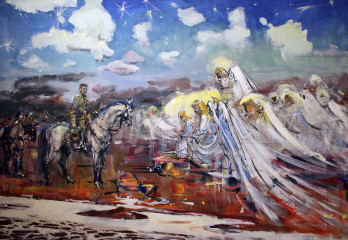 Там, где кончается бой, 2008 Холст, акрил 100,0х140,0 см